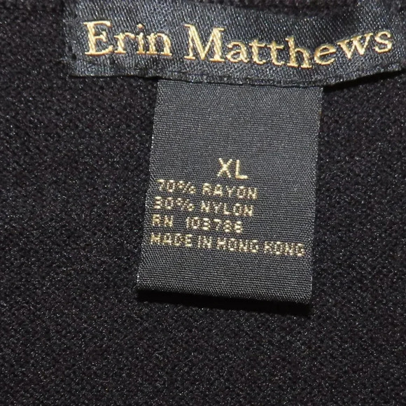 Erin Matthews Sleeveless Knit Top Sweater Christmas Ribbon Trim Size XL - Picture 3 of 6